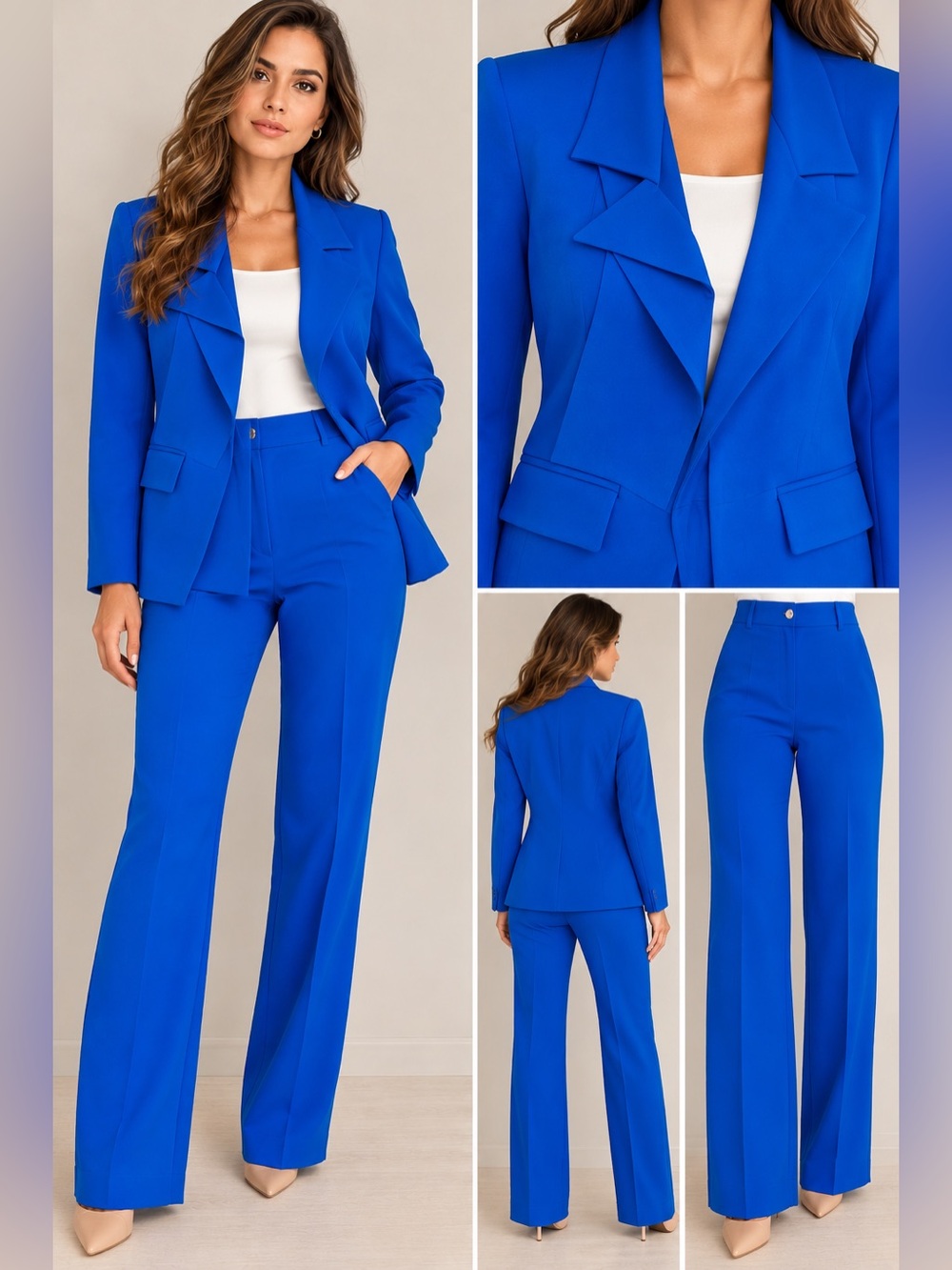 NWT Showpo Royal Blue Tailored Wide-Leg Pants